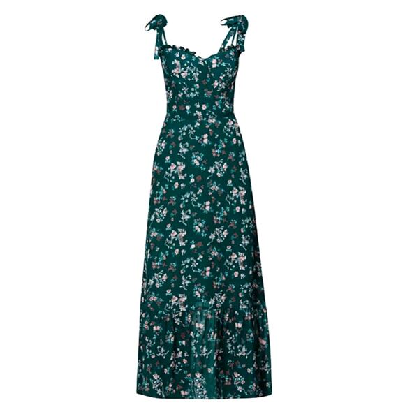 Reformation NEW Nikita Midi Dress Emilia Floral Print Size 4 100% Viscose Lined - Picture 6 of 16